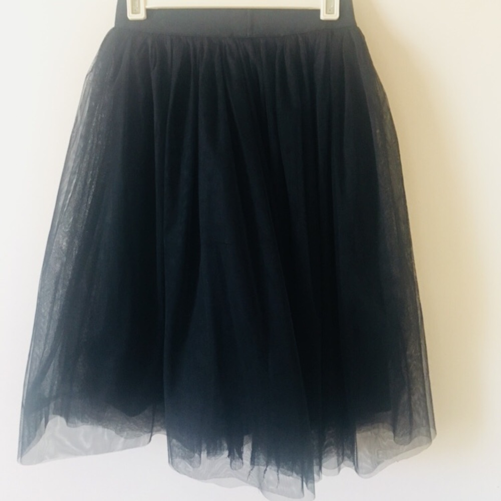 Black, puffy skirt.